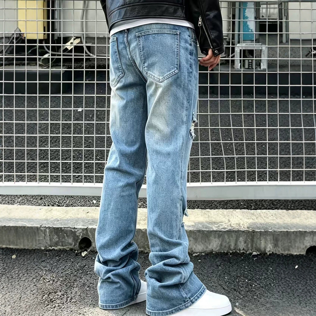 Herren Flared Jeans mit Reißverschluss Echoarchiv