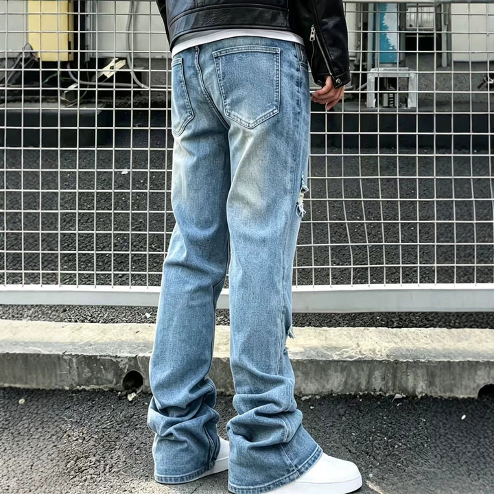 Herren Flared Jeans mit Reißverschluss Echoarchiv