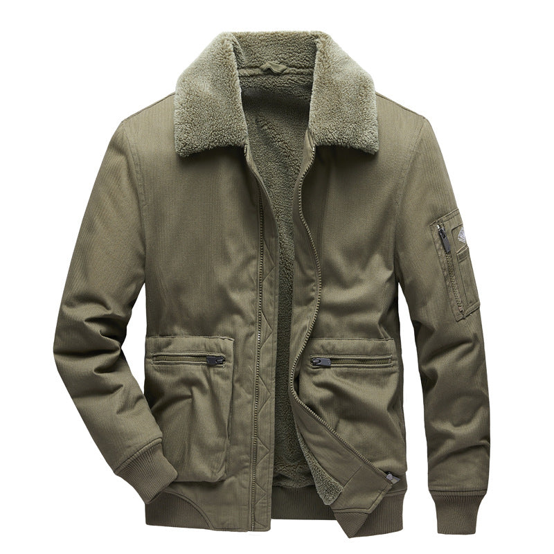 Herren Urbane Übergangsjacke mit Kunstfellkragen Echo Archiv