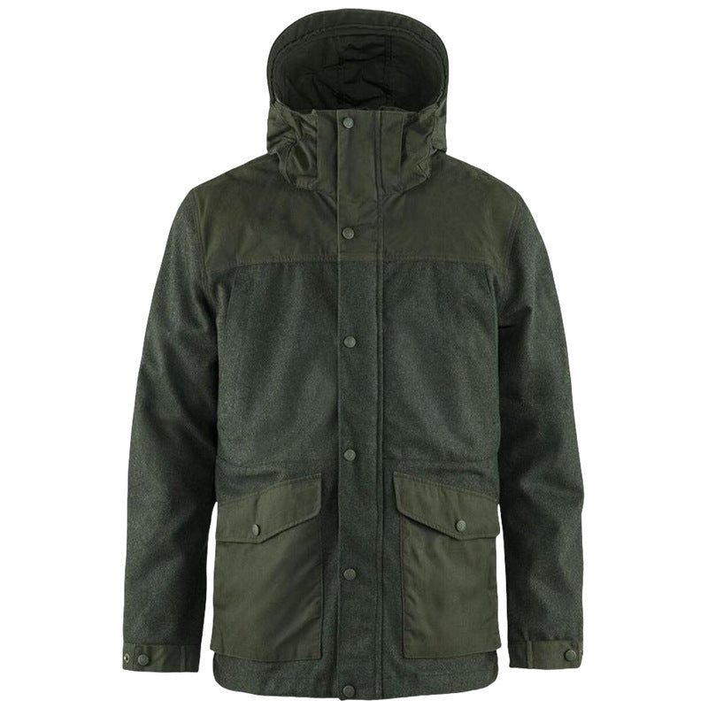 Herren funktionale Parkajacke mit abnehmbarer Kapuze Echoarchiv