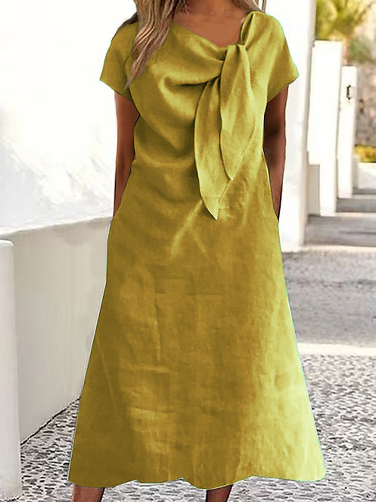 Damen Leinenkleid mit Schleifen-Detail Echo Archiv