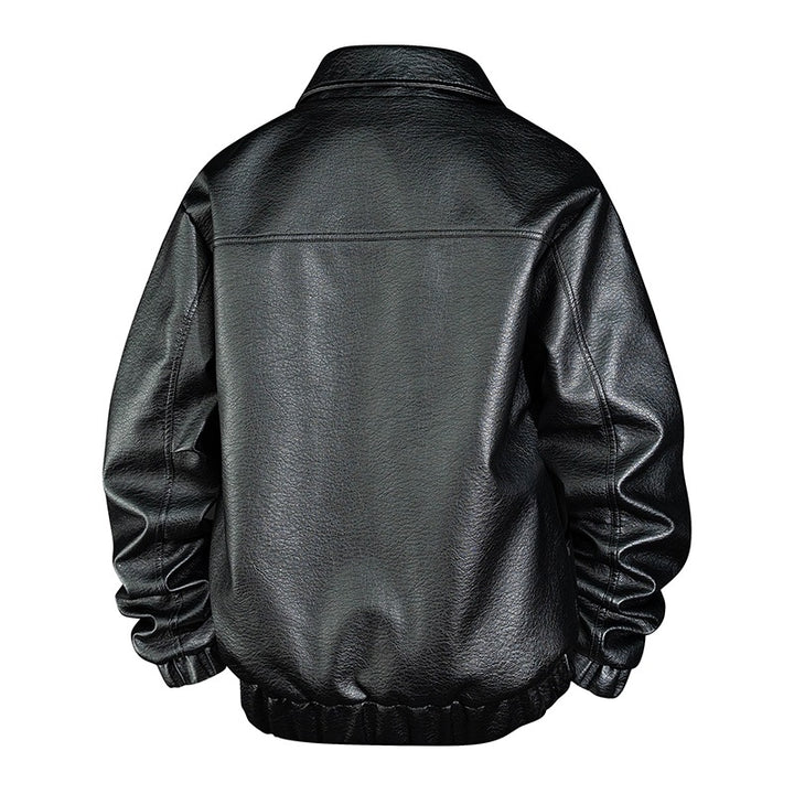 Herren Modische Kunstleder-Bomberjacke Echo Archiv