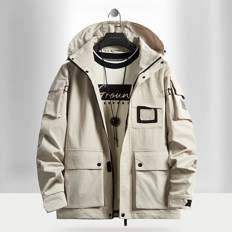 Herren Urbaner Tech-Parka mit Kapuze, Multifunktionstaschen und Thermoisolierung Echo Archiv