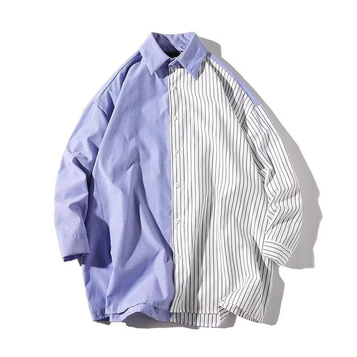 Herren Trendy Hemd mit asymmetrischem Design und urbanem Chic Echoarchiv