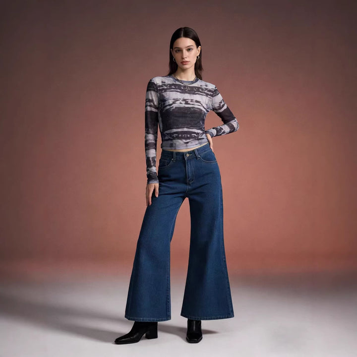 Damen nan hochwertiges Rundhals-Basicshirt aus Bio-Baumwolle mit Regular-Fit und verstärkten Nähten Echo Archiv
