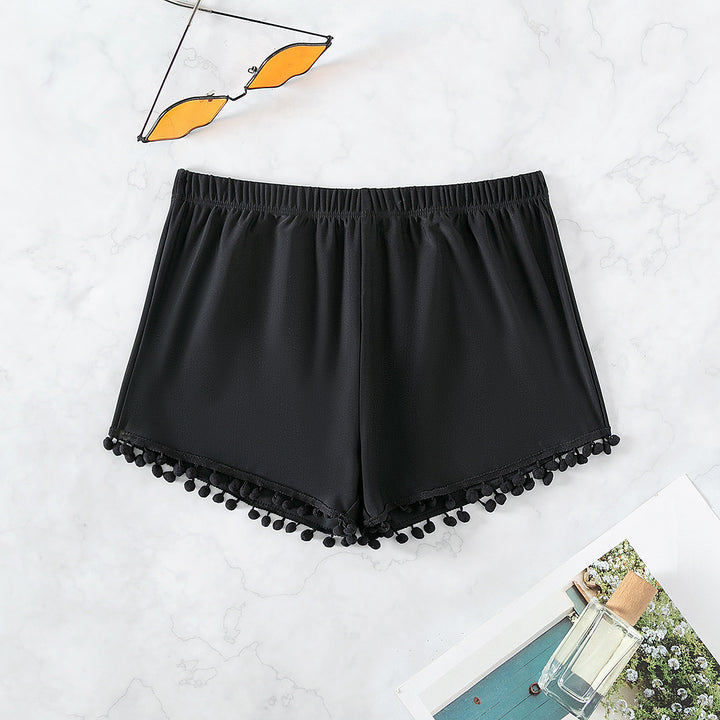 Damen Sommerliche Badeshorts mit verspieltem Pompon-Dekor Echo Archiv