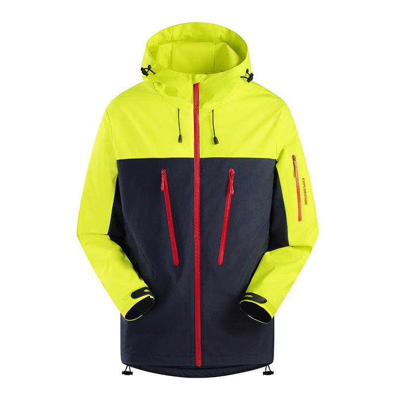 Herren Dreilagige atmungsaktive Hardshell-Outdoorjacke mit Kapuze und verschweißten Nähten Echo Archiv