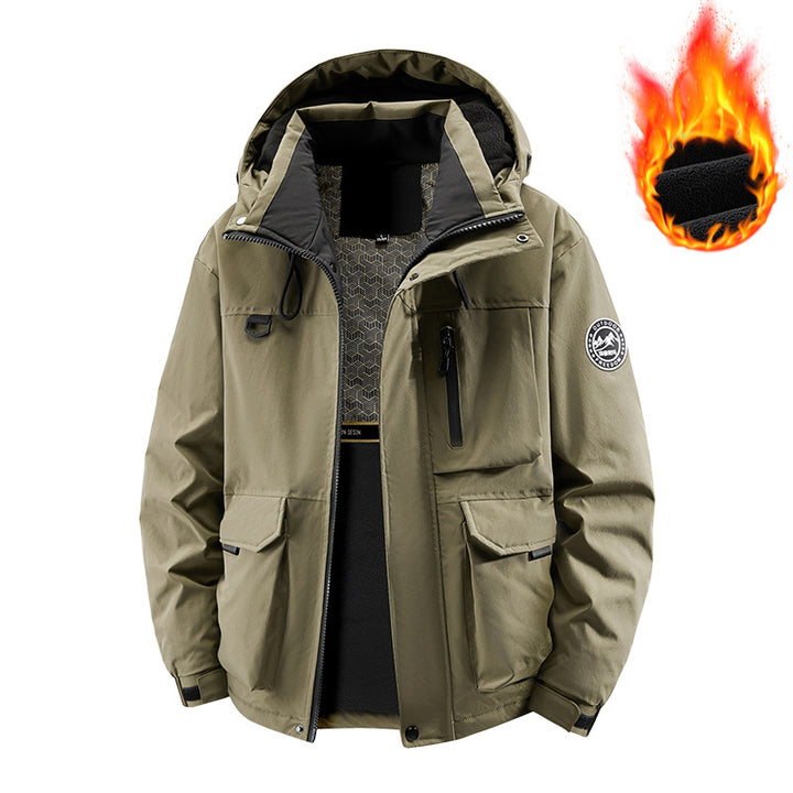 Herren Technischer Thermo-Parka mit Microfleece-Innenfutter und Utility-Taschen Echo Archiv