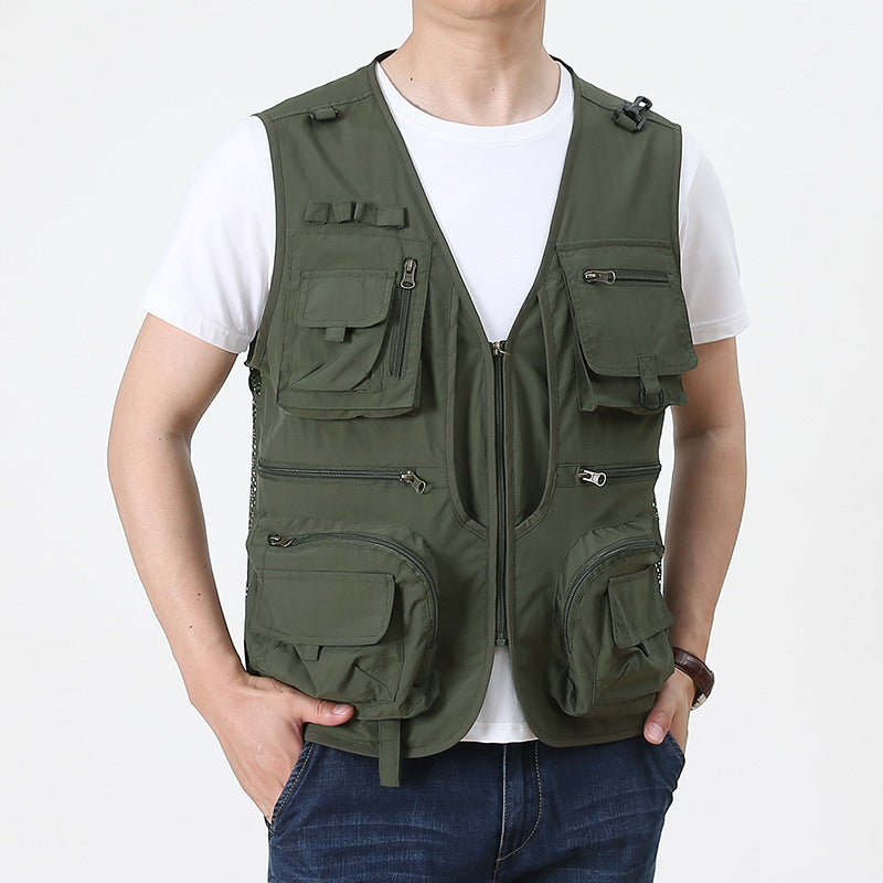 Herren Multifunktionale Angler Utility Weste mit Mehrfachtaschen Echo Archiv