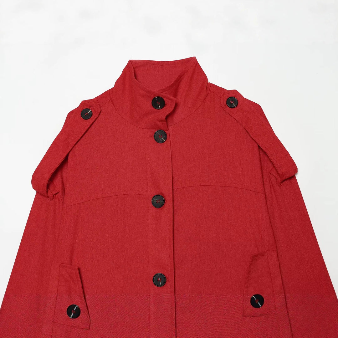 Damen Cropped Übergangsjacke im Field‑Stil mit Stehkragen und Schulterriegeln Echo Archiv
