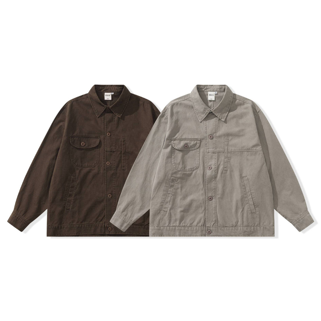 Herren Boxy-Canvas Utility-Blousonjacke mit großen Pattentaschen Echoarchiv