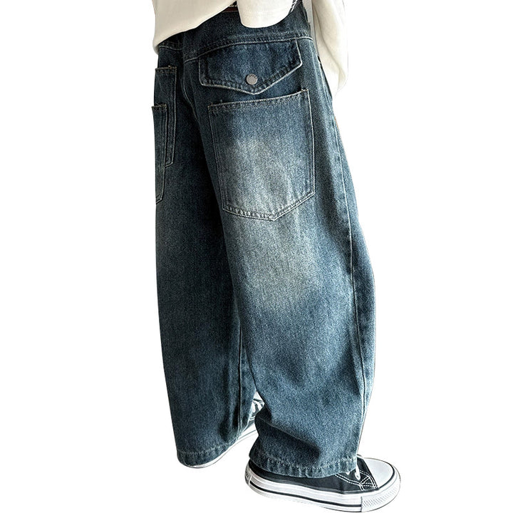 Herren weite Denim-Hose mit einzigartigem Vintage-Waschung Echo Archiv