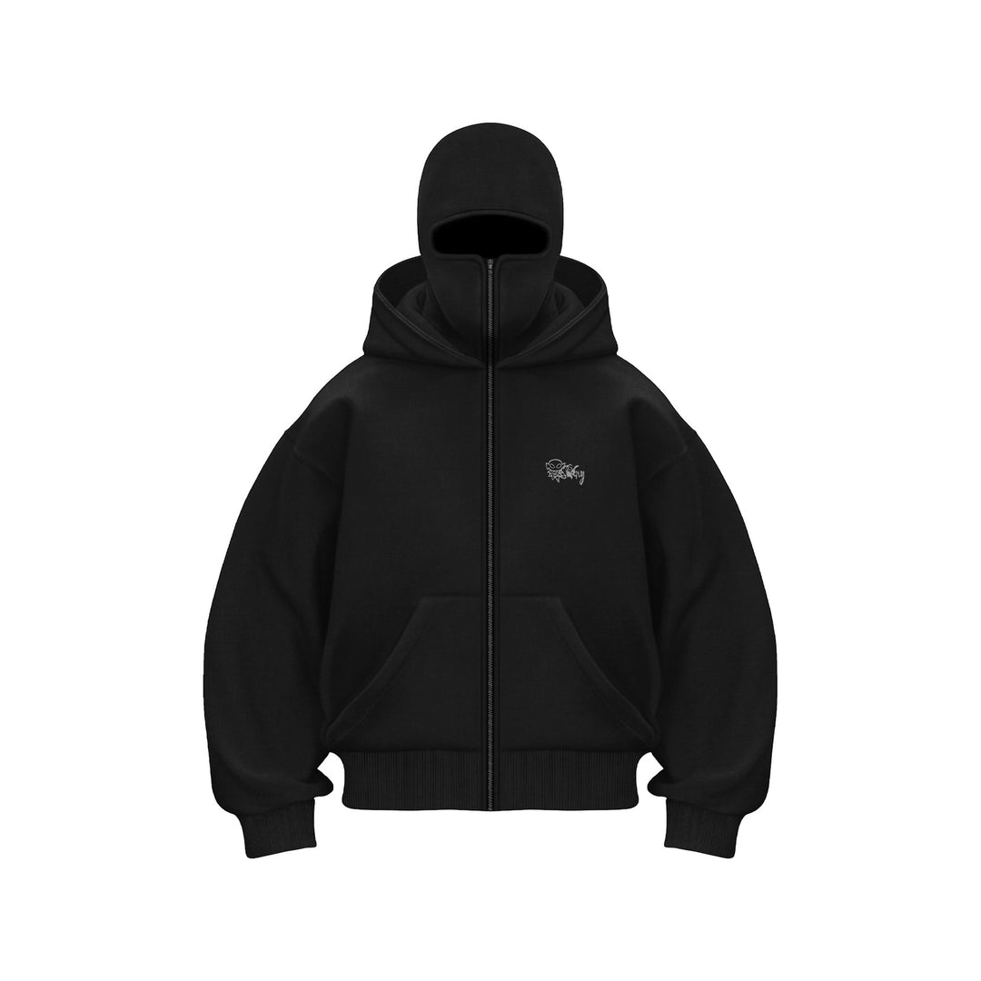 Unisex Kapuzen-Sweatjacke mit vollem Reißverschluss und enganliegender Kapuze – Auréline