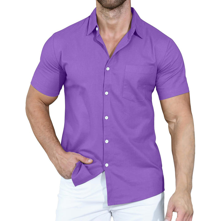 Herren Kurzarmhemd aus hochwertiger Baumwolle mit praktischer Brusttasche Echoarchiv