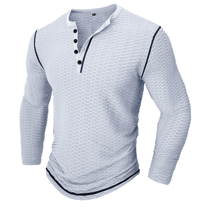 Herren strukturiertes Langarmshirt Echoarchiv