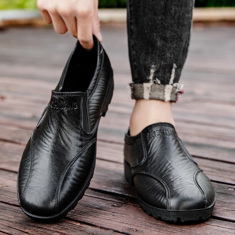 Herren Elegante Slip-On Business-Halbschuhe mit elastischen Einsätzen und rutschfester Profilsohle Echoarhiv