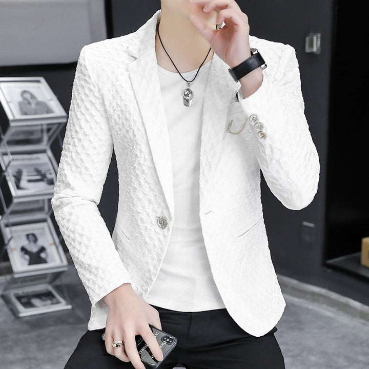 Herren eleganter, strukturierter Blazer Echoarchiv