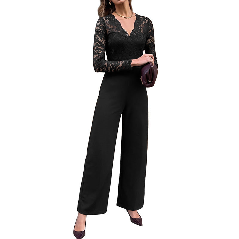 Damen Eleganter Jumpsuit mit Spitze Echo Archiv