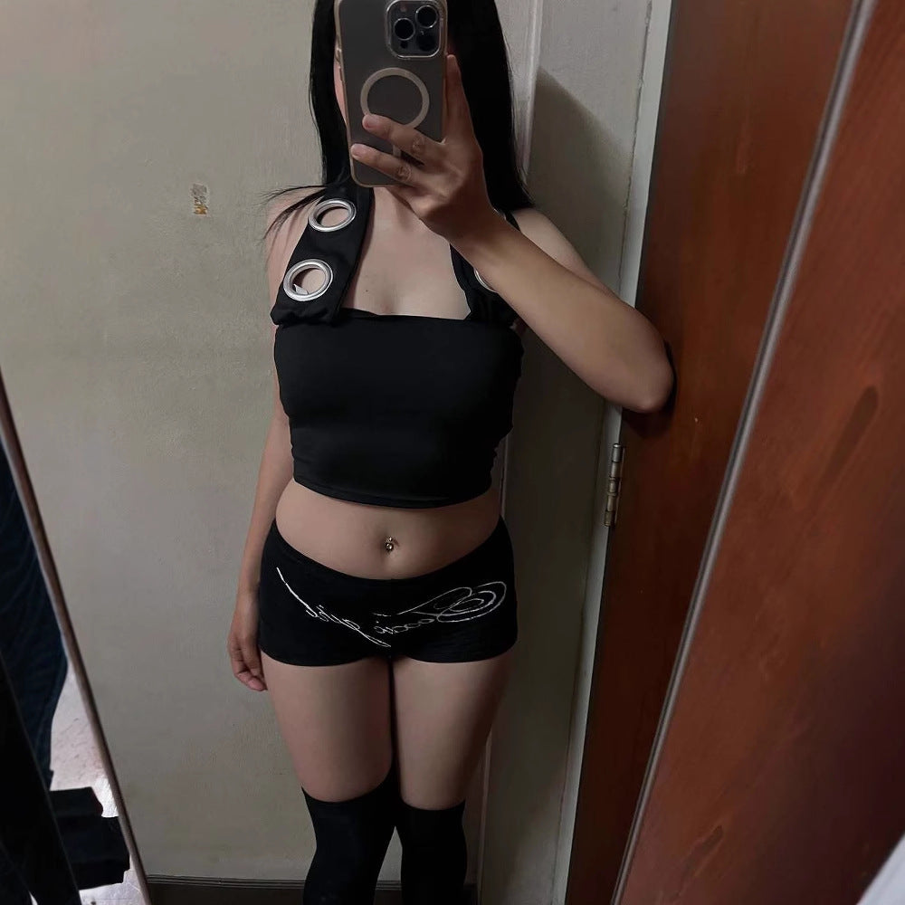Damen Sportliches Top mit verstellbaren Riemen Echo Archiv