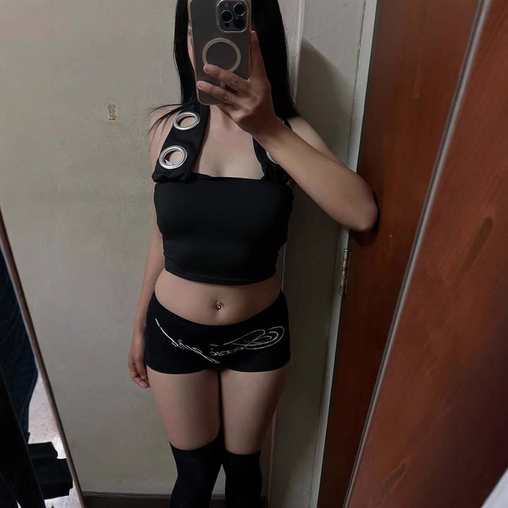Damen Sportliches Top mit verstellbaren Riemen Echo Archiv