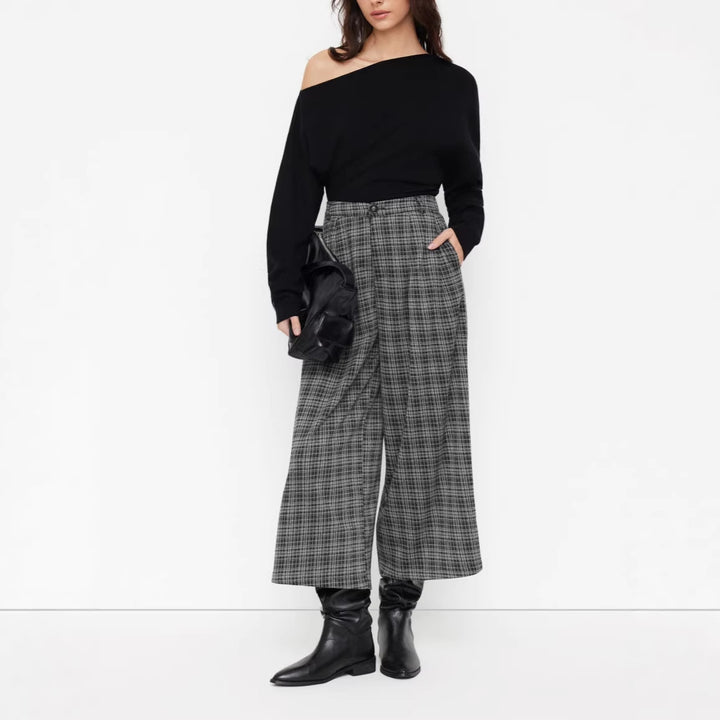 Damen Bequeme und modische Karohose Echo Archiv