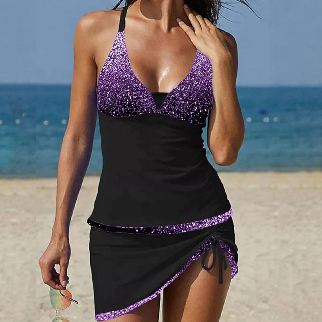 Damen lässiges Strandkleid mit verstellbarem Gürtel Echo Archiv