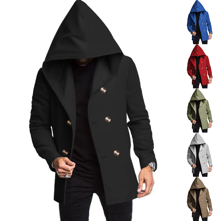 Herren Kapuzenjacke mit doppelter Knopfleiste und weich gefüttertem Innenraum Echoarchiv