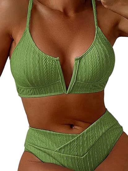 Damen Hochwertiges Bikini-Set mit V-Ausschnitt Echo Archiv