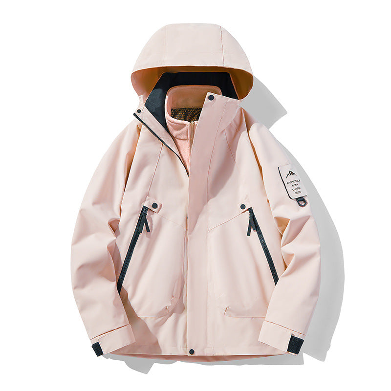 Unisex Wasserdichte, atmungsaktive Hardshell-Outdoorjacke mit Kapuze Echoarchiv