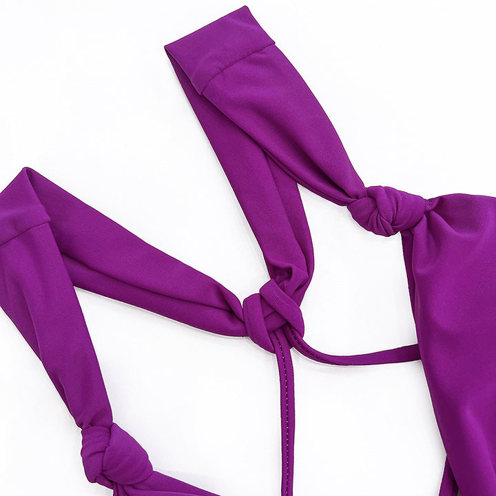 Damen Triangel-Bikini mit hohem Beinausschnitt und eleganten Knoten Echo Archiv