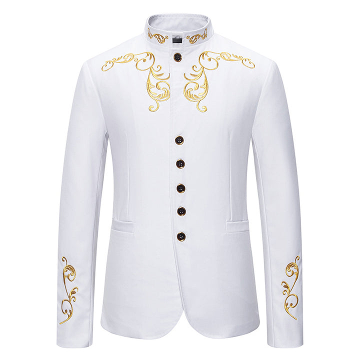 Herren Eleganter Blazer mit kunstvollen Stickereien Echoarchiv