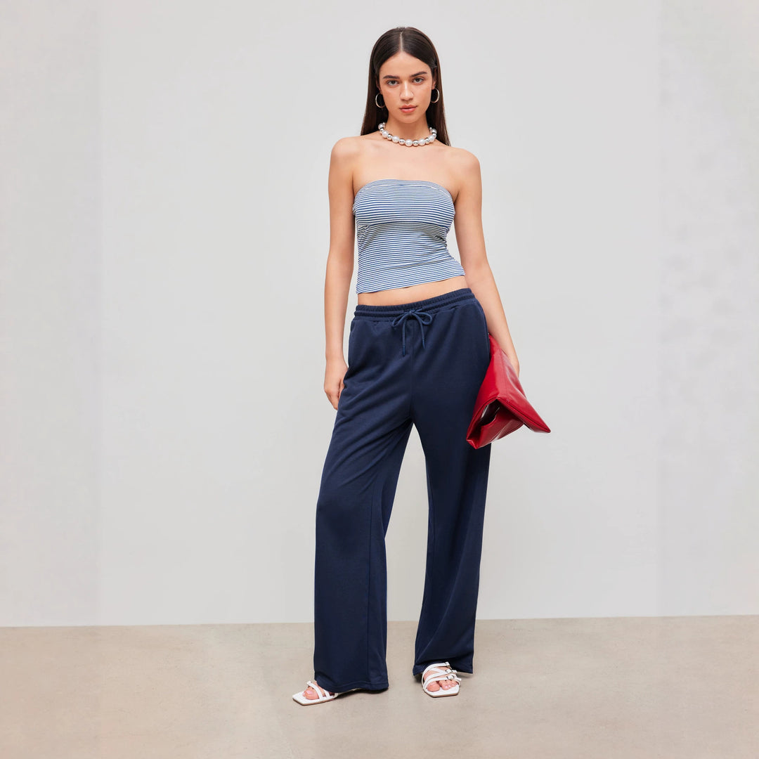 Damen Bandeau-Top mit feinen Streifen Echo Archiv
