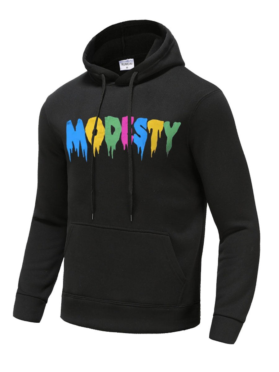 Herren Hoodie mit künstlerischem Farbverlauf und lässigem Schnitt Echoarchiv
