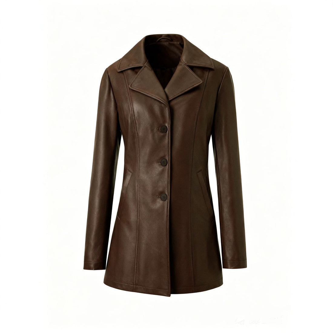 Damen Elegante Slim-Fit Kunstlederjacke – Velloura