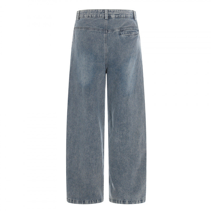Damen hochgeschnittene Weitbein-Jeans im Utility-Look mit aufgesetzten Taschen Echo Archiv