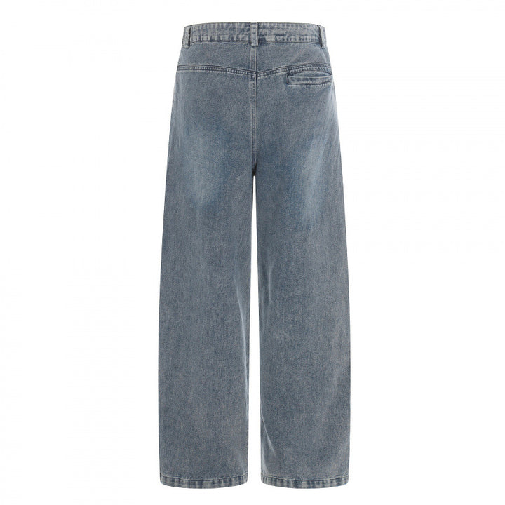 Damen hochgeschnittene Weitbein-Jeans im Utility-Look mit aufgesetzten Taschen Echo Archiv