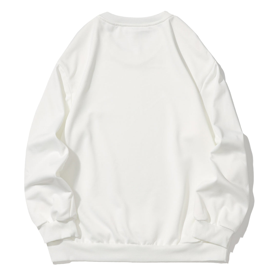 Damen nan lässiges Oversize-Sweatshirt mit gestickten Stern-Applikationen in Jeans-Optik und geripptem Saum Echo Archiv