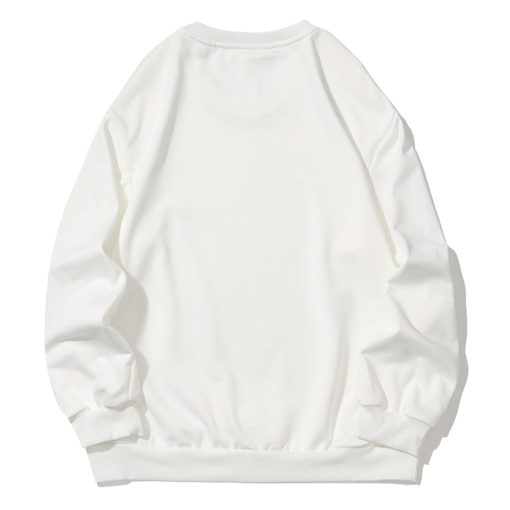 Damen nan lässiges Oversize-Sweatshirt mit gestickten Stern-Applikationen in Jeans-Optik und geripptem Saum Echo Archiv