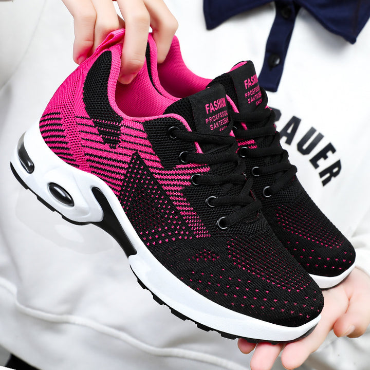 Damen nan sportive Strick-Sneaker mit stoßdämpfender Air-Unit, ergonomischer Komfortsohle und elastischer Schnürung Echo Archiv