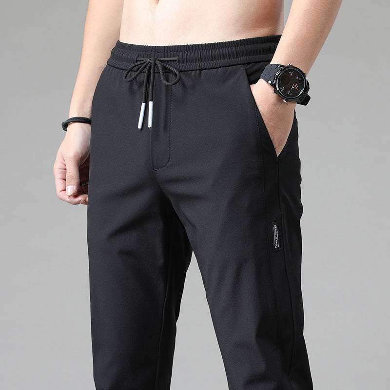 Herren sportliche Sweatpants mit verstellbarem Kordelzug und seitlichen Reißverschlusstaschen Echoarchiv