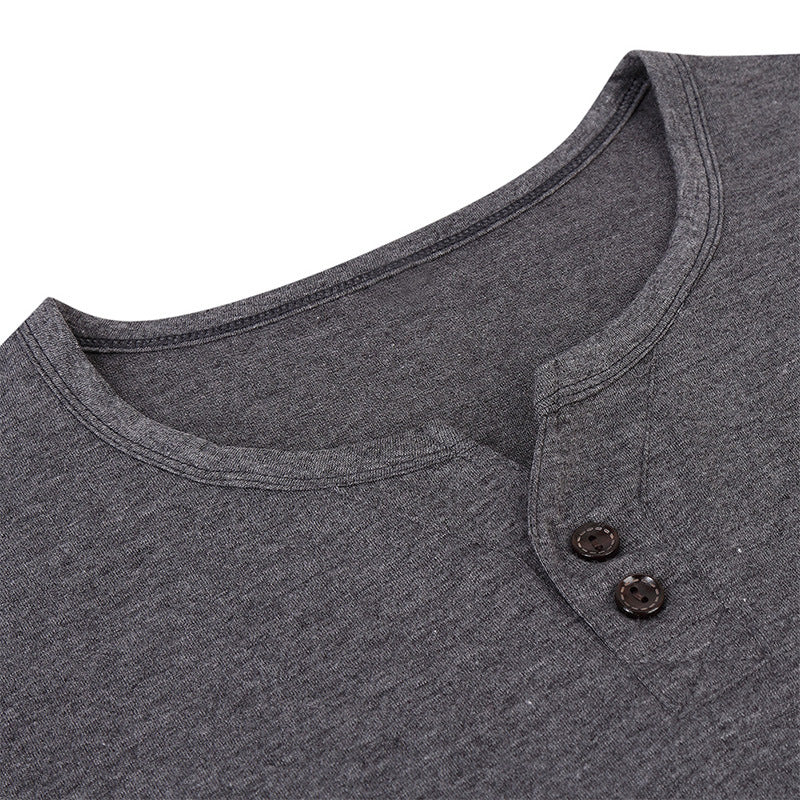 Herren Kurzarmshirt mit innovativem Henley-Ausschnitt und weichem Baumwollmix Echoarchiv