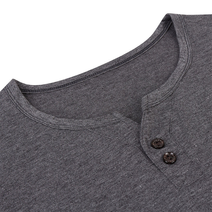 Herren Kurzarmshirt mit innovativem Henley-Ausschnitt und weichem Baumwollmix Echoarchiv