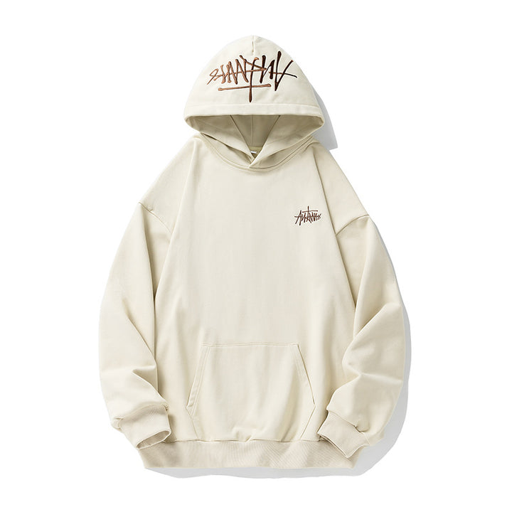 Unisex Oversize Kapuzenpullover mit Kängurutasche und bedruckter Kapuze Echo Archiv