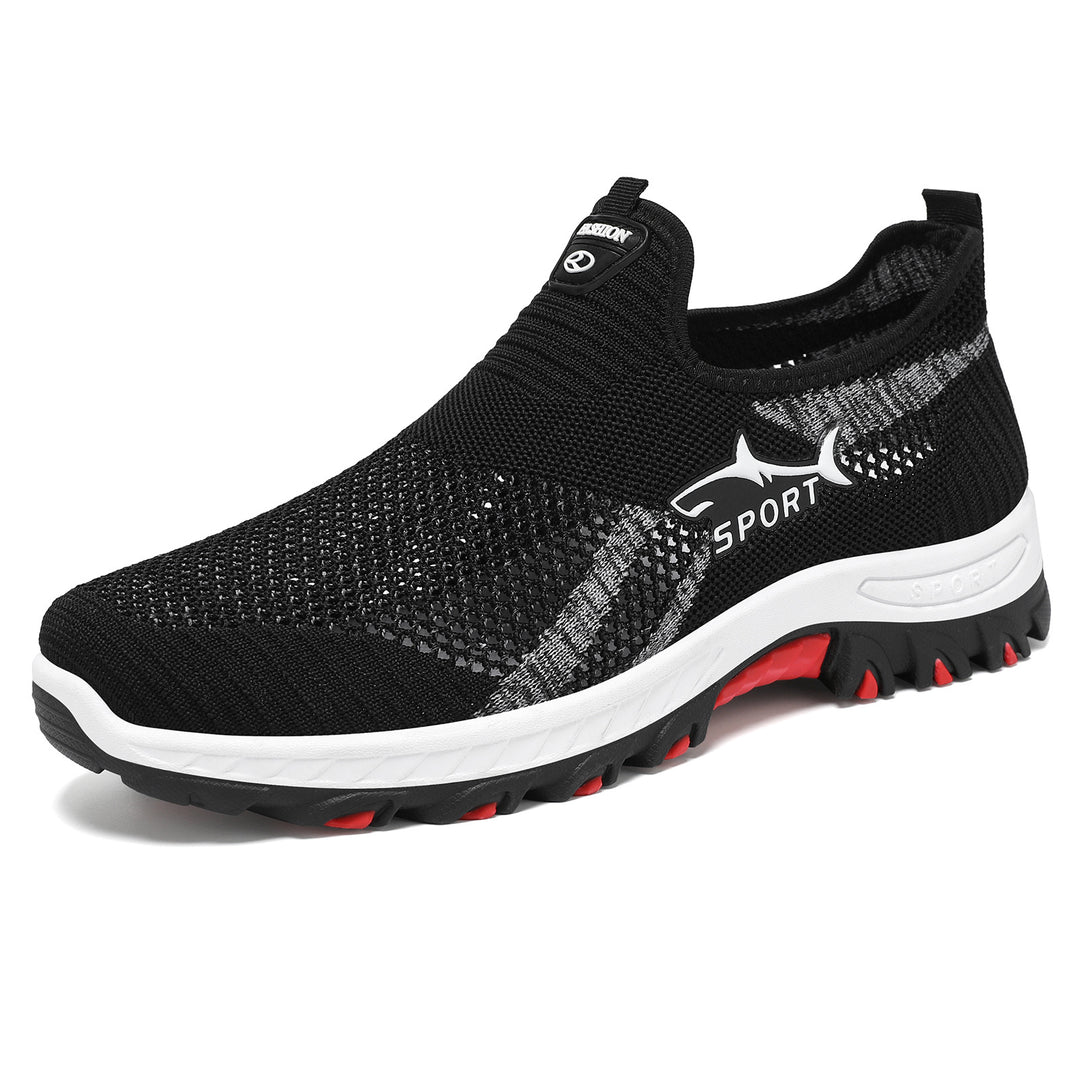 Unisex nan atmungsaktive Strick-Slip-On Trekkingsneaker mit flexibler EVA-Zwischensohle und griffiger Outdoor-Profilsohle Echo Archiv