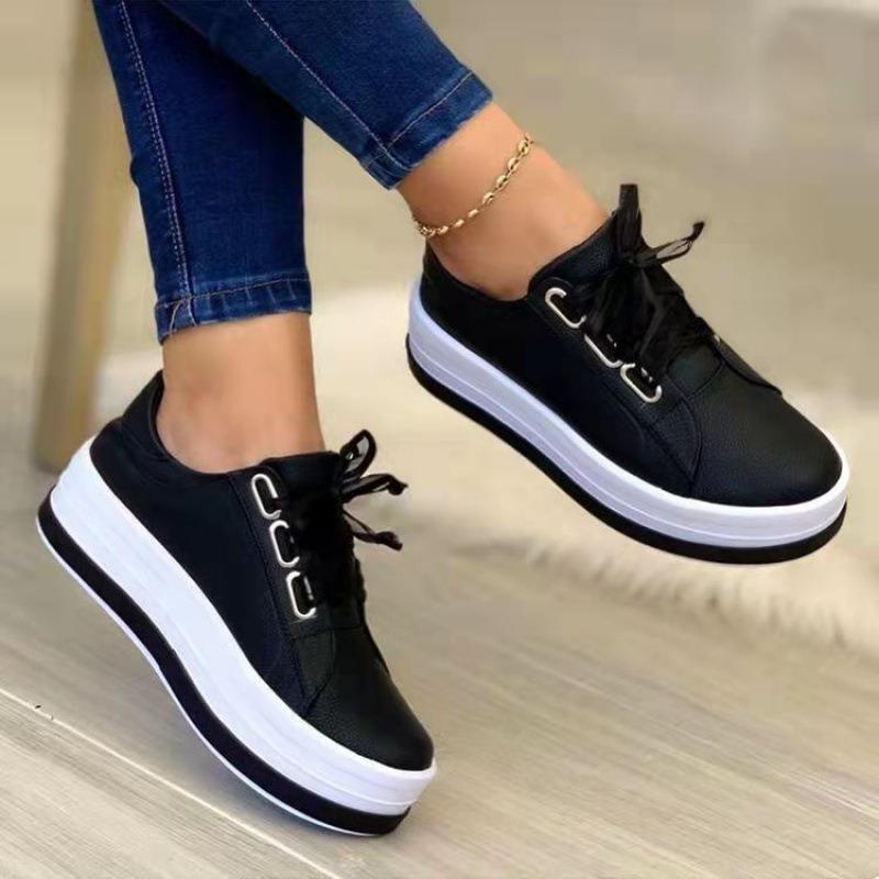 Damen Metallic-Plateau-Sneaker mit mehrschichtiger Komfortsohle und Satin-Schnürung Echo Archiv