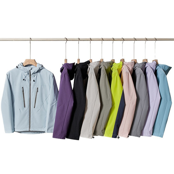 Herren Dreilagige atmungsaktive Hardshell-Outdoorjacke mit Kapuze und verschweißten Nähten Echo Archiv
