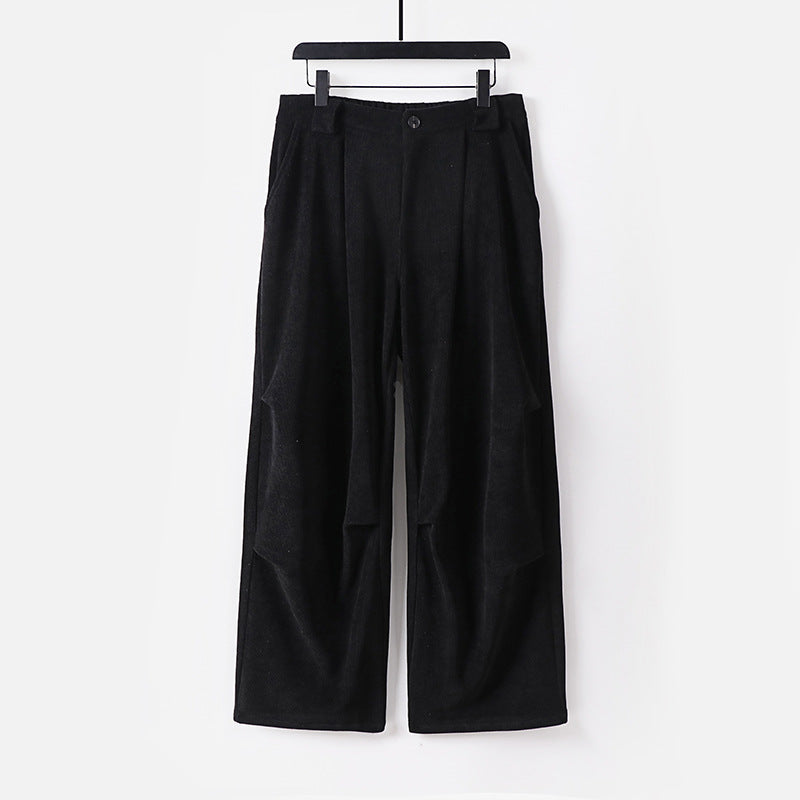 Damen Weite Cordhose mit hoher Taille, Bundfalten und Eingrifftaschen Echoarchiv