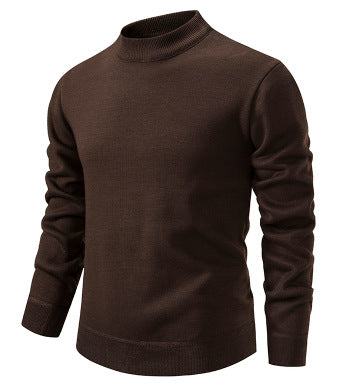 Herren Hochwertiger Strickpullover mit Echoarchivrnem Stehkragen Echoarchiv