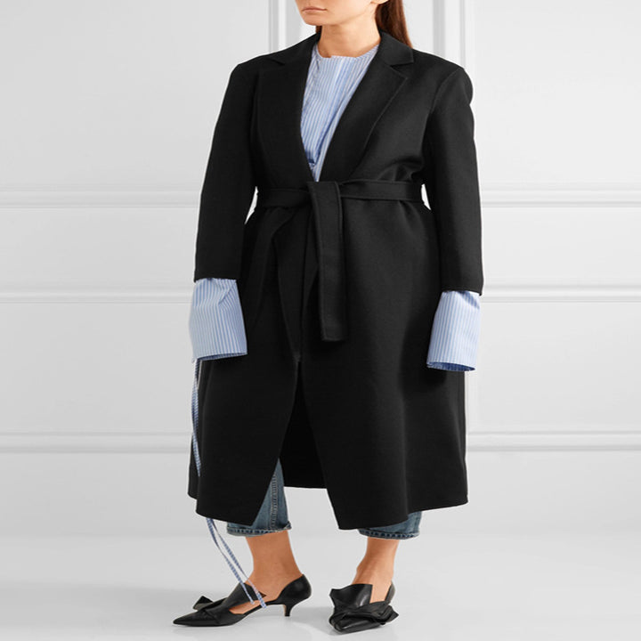 Damen Oversize Longmantel im minimalistischen Schalkragen‑Tailoring Echoarchiv