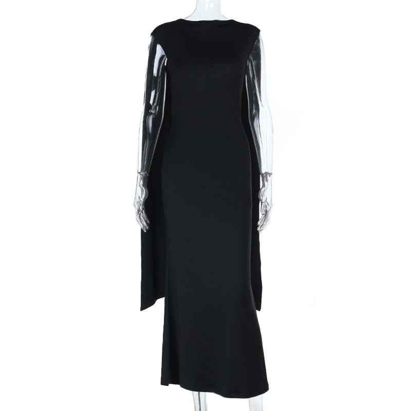 Damen elegantes Maxikleid mit raffinierten Ärmeldetails und fließender Silhouette Echo Archiv